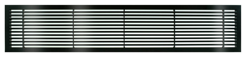 AG20 6"x36" Aluminum Fixed Bar Air Vent Grille, Black Gloss
