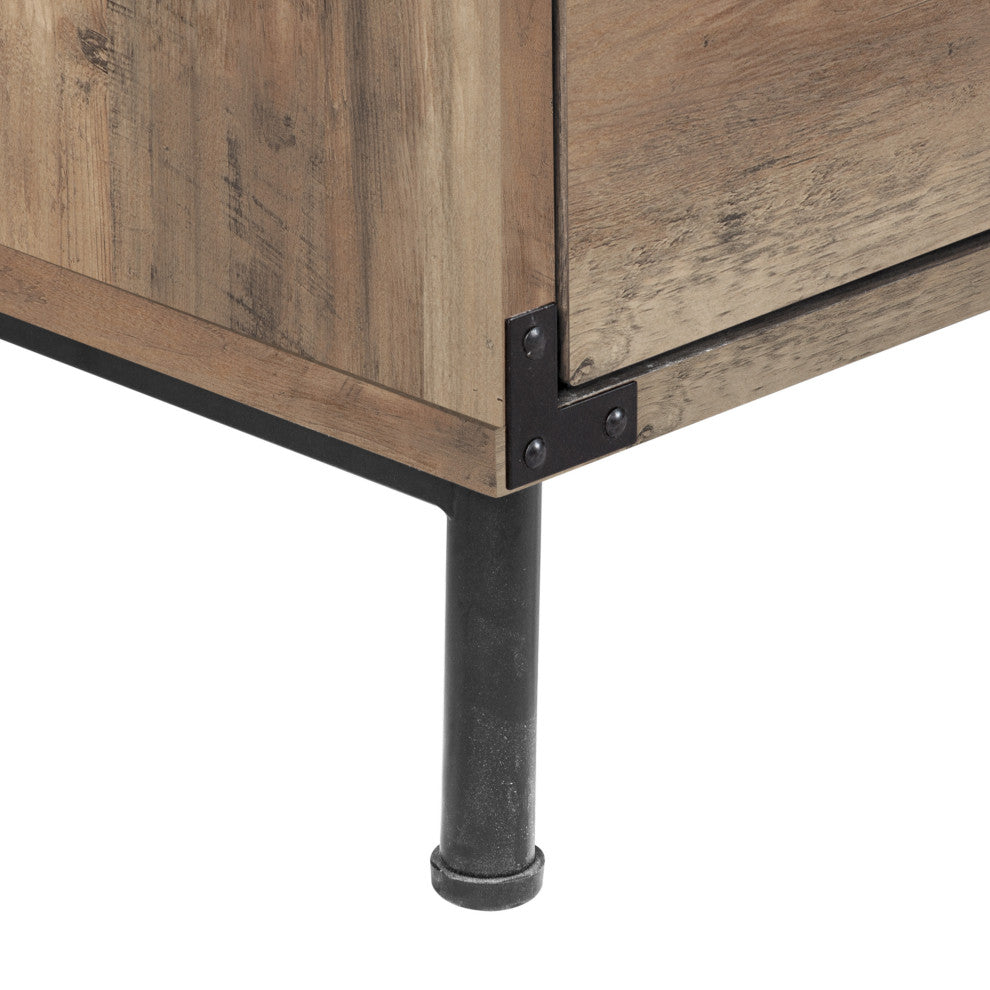 Brunei 31'' Wide 2 Drawer Wood Grain Farmhouse Lateral File Cabinet, Rustic Oak