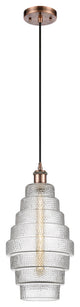 Innovations 516-1P-AC-G672-8-LED 1 Light Mini Pendant, Antique Copper