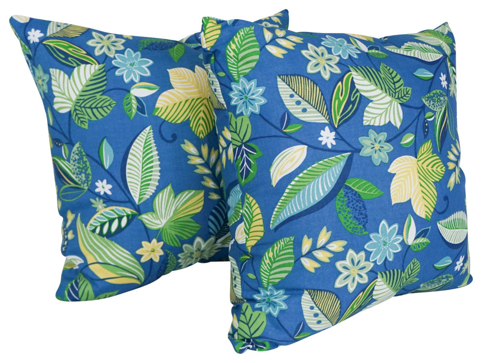 Outdoor Patterned 25" Jumbo Throw Pillows, Set of 2, Skyworks Caribbean