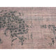 Pink and Gray, Hand Knotted Erased Persian Design, Pure Silk Rug, 8'9"x12'2"