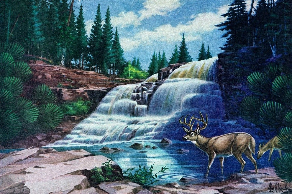 "Gooseberry Falls" Painting Print on Wrapped Canvas