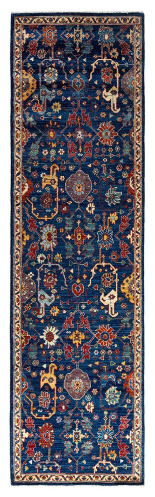 Serapi One-of-a-Kind Hand-Knotted Runner Rug Navy, 2' 8" x 9' 9"