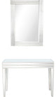 Modern Mirrored Console Table and Mirror Set