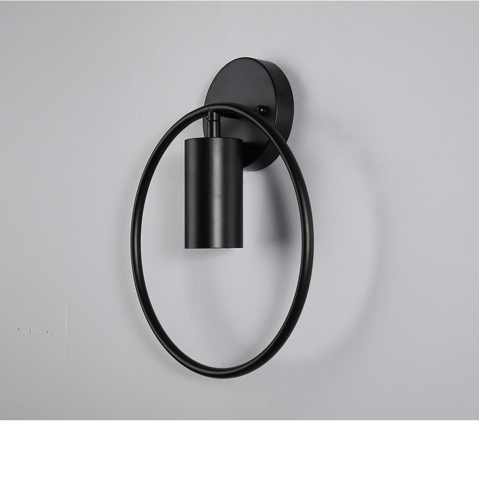 Modern room decor wall sconce black circle wall decor lamp