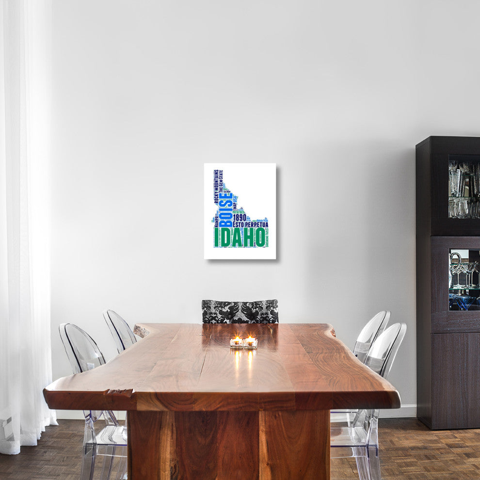 "Idaho Word Cloud Map" Fine Art Print