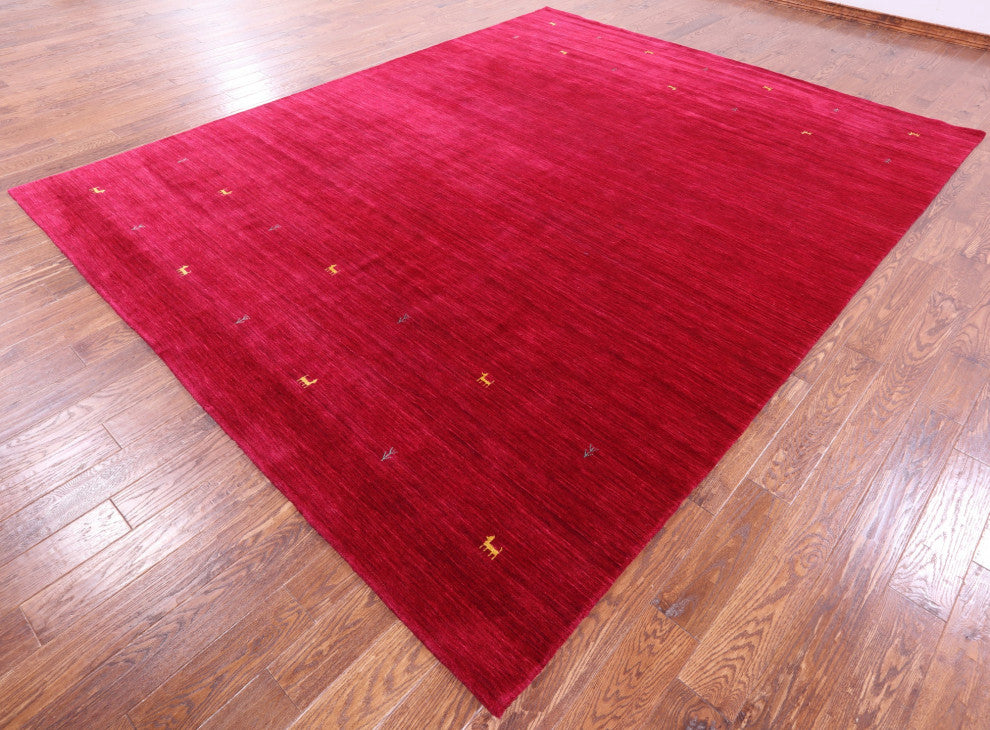 9' 0" X 12' 0" Persian Gabbeh Hand-Knotted Wool Rug - Q15225