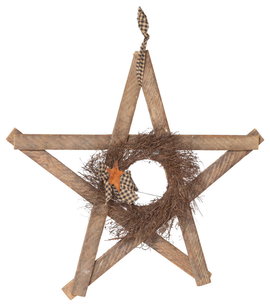 Farmhouse Lath Rustic Star, Unfinished