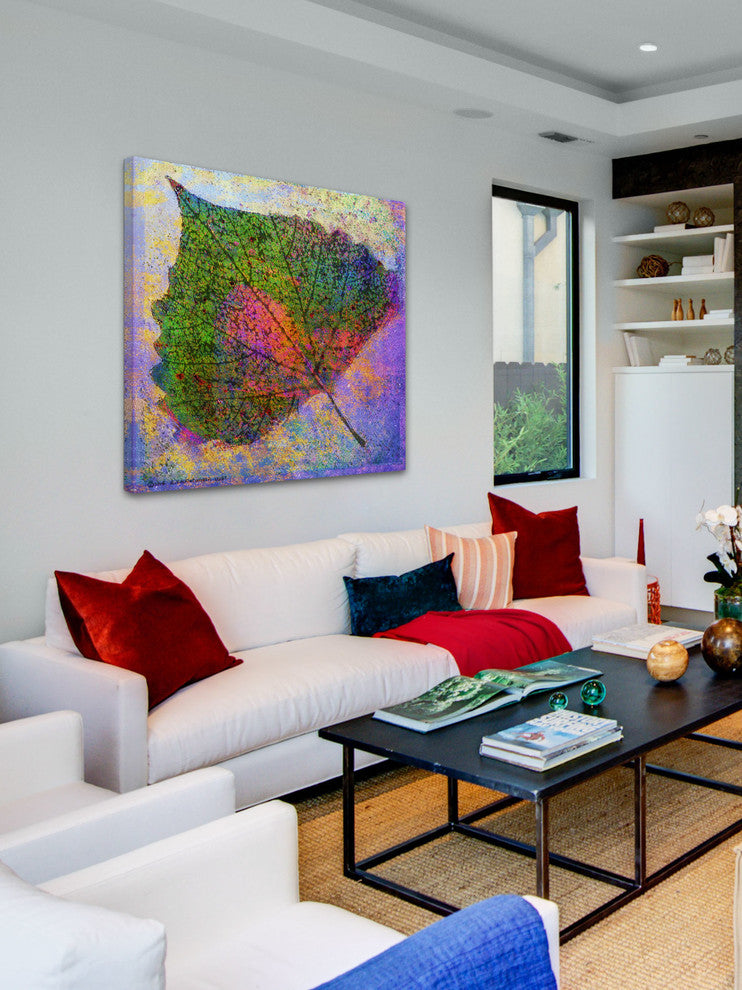"Cottonwood Leaf" Painting Print on Canvas by Chris Vest
