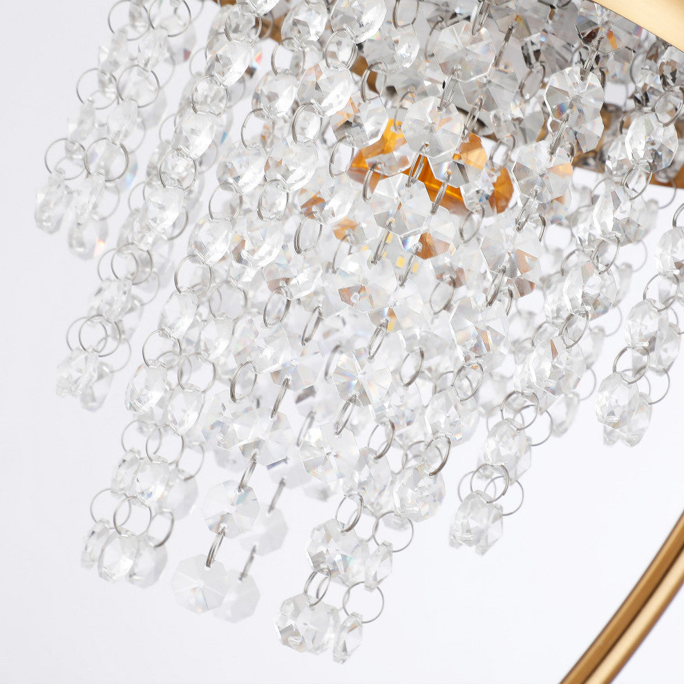 Modern Gold Crystal Table Lamp with Dimmable Switch