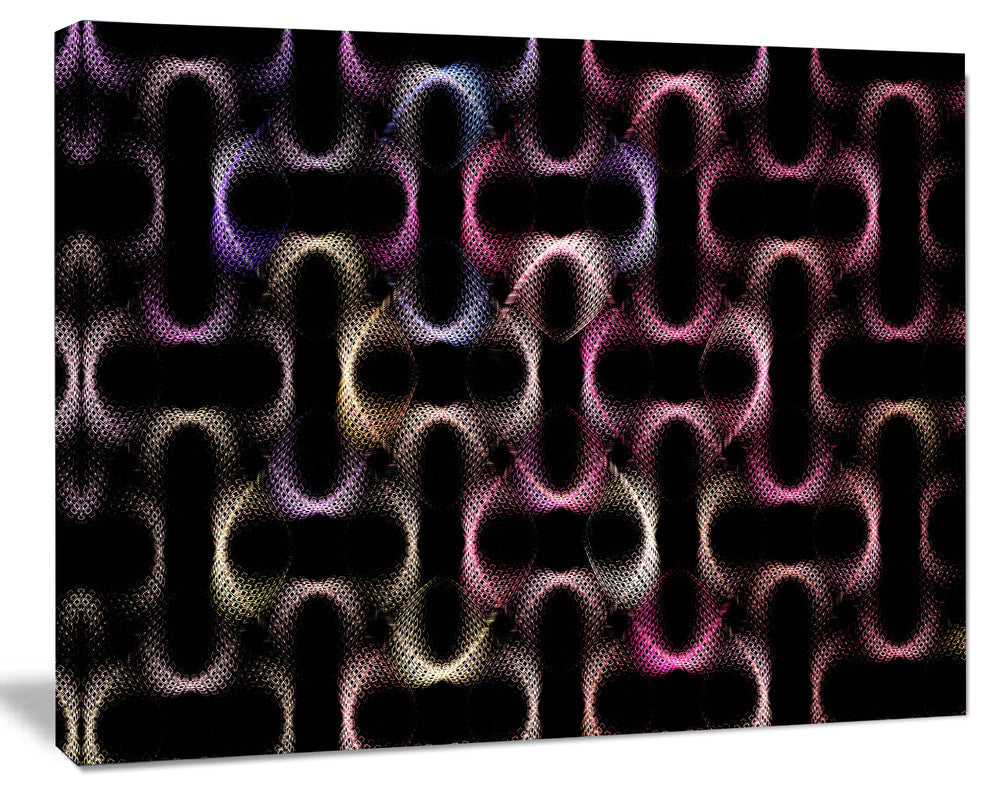 Colorful Unusual Metal Grill, Oversized Abstract Canvas Wall Art, 60x40