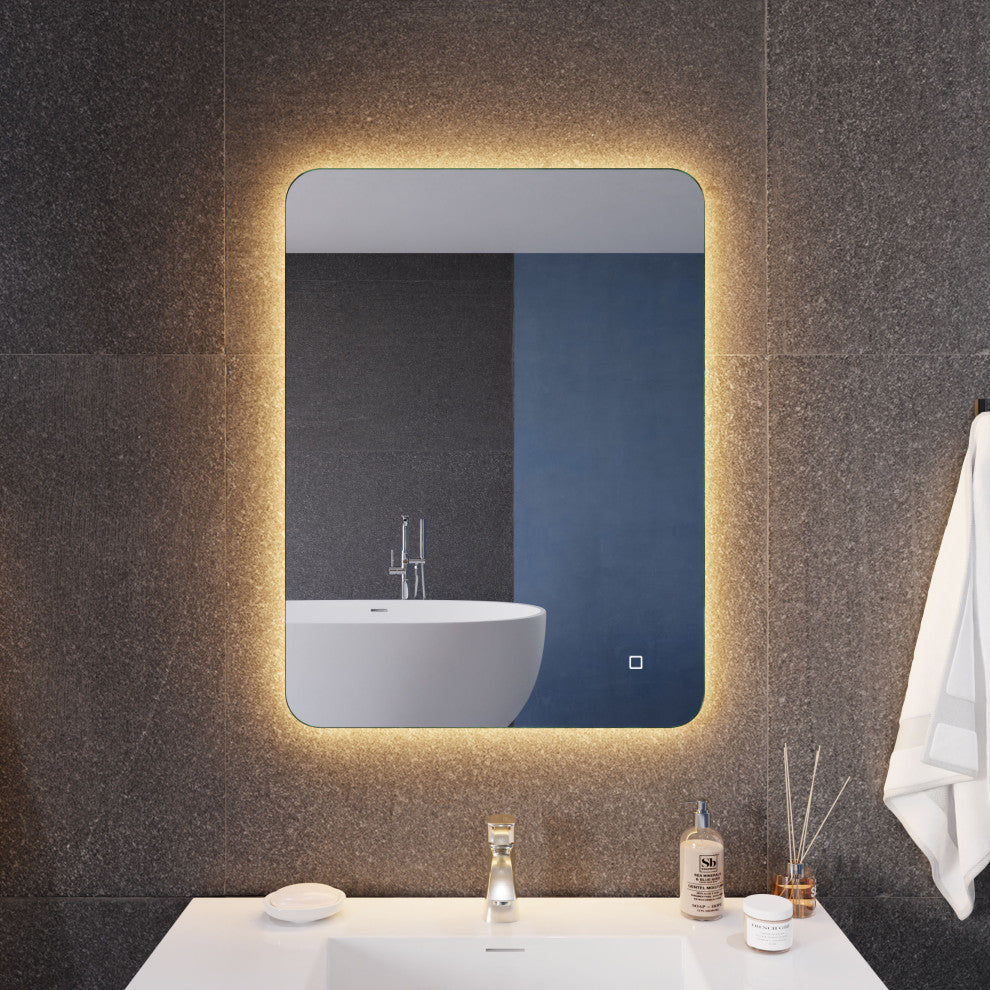 ANZZI 32" x 24" LED Back Lighting Bathroom Mirror With Defogger
