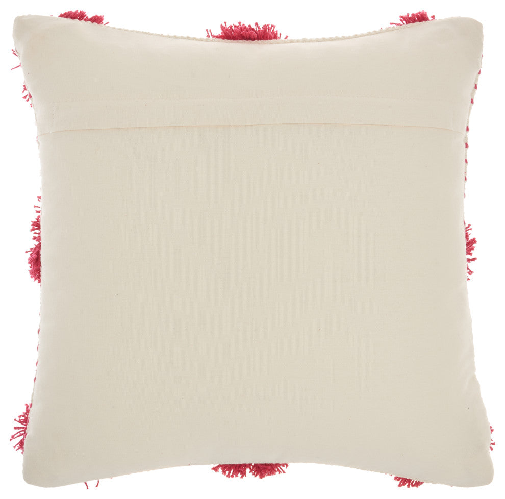 Mina Victory GC575 Throw Pillow, Hot Pink, 18"X18"
