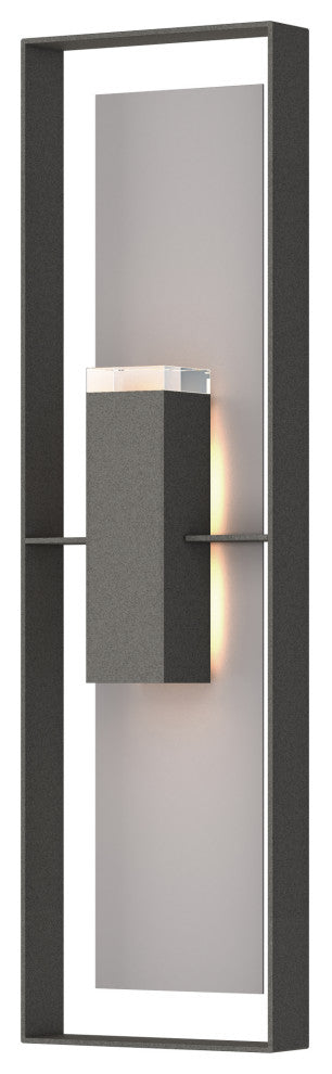 Shadow Box Extra Tall Sconce, Coastal Natural Iron/Coastal Burnished Steel