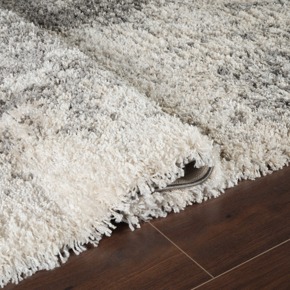 Shag Ridley Gray/Beige Rug, Gray, 6'6"x9'6"