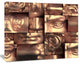Abstract Golden Blocks, Abstract Canvas Art Print, 20"x12"