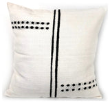 Sadza Dots + Lines Pillow -White