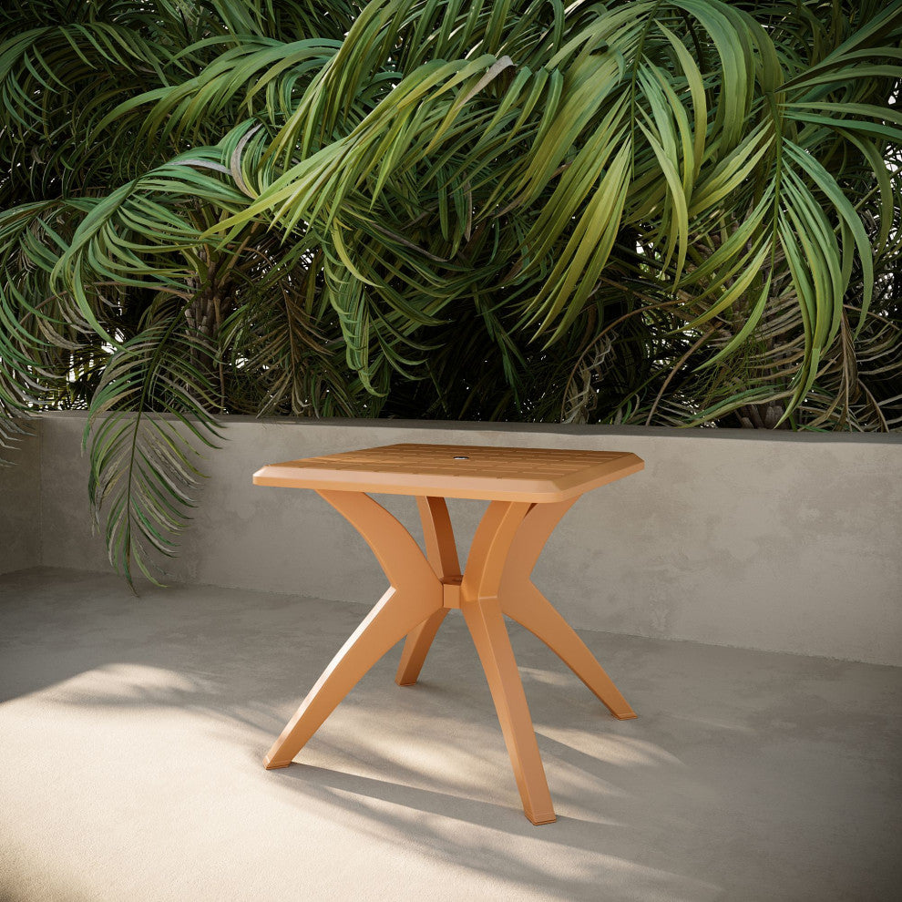 Marcella Outdoor Patio Table, Gold