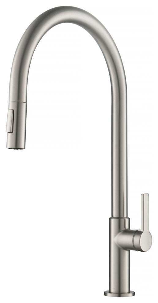 Oletto Pull-Down 1-Hole Kitchen Faucet, Spot Free Stainless Steel