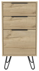 London Dresser with 3 Drawers, Superior Top, and Hairpin Legs, Light Oak