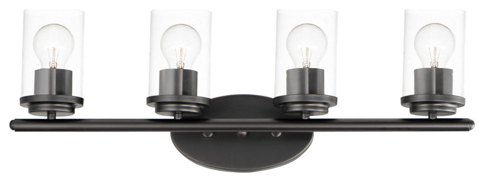 Maxim 10214CL Corona 4 Light 26"W Bathroom Vanity Light - Black