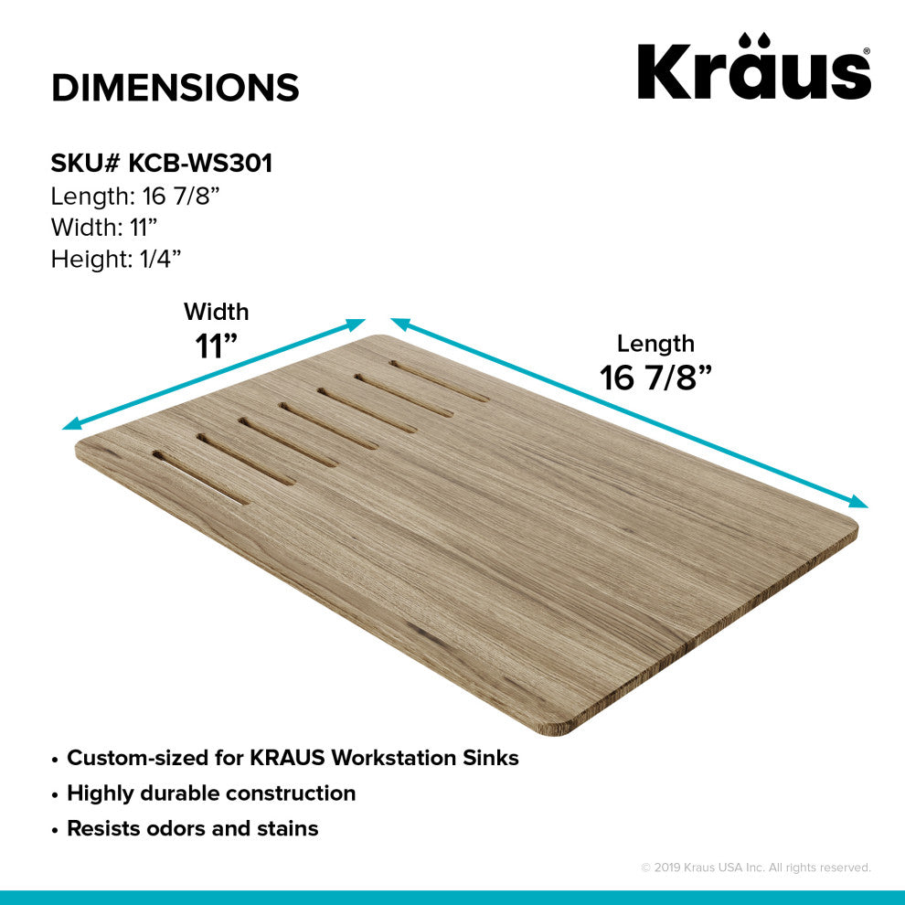 Wood Grain Composite Cutting Board for Kitchen Workstation