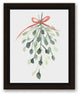 Watercolor Mistletoe Canvas Wall Art, Framed, 8"x10"