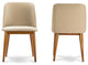 Lavin "Walnut" Light Brown/Beige Faux Leather Dining Chair, Set of 2
