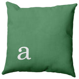 20"x20" Modern Monogram Decorative Throw Pillow, Sage