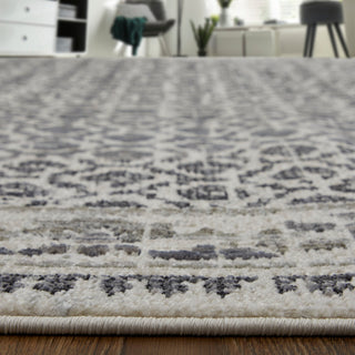 Weave & Wander Kiba Gray/Ivory Rug, 5'3"x7'6"