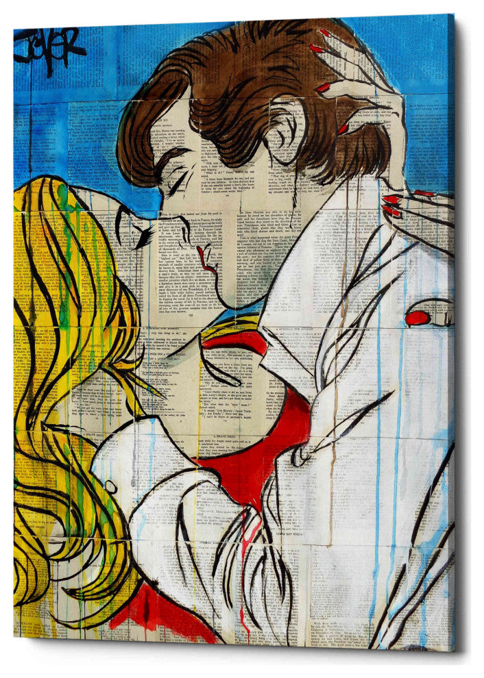 Epic Graffiti "Pop Romantics" by Loui Jover, Giclee Canvas Wall Art, 40"x60"
