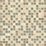 12"x12" Eclipse Glass/Stone Mosaic Blend Tile, Tranquility