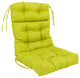 22"X45" Spun Polyester Solid Outdoor Tufted Chair Cushion, Lime