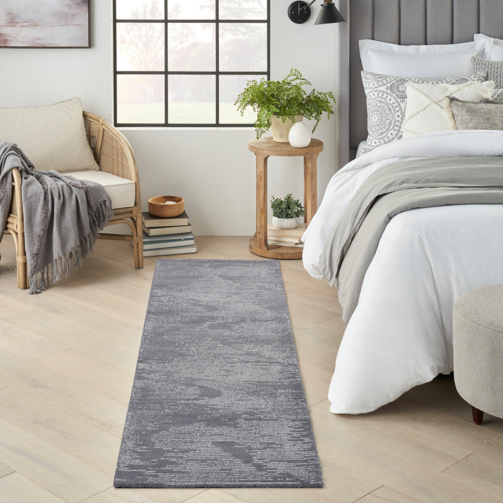 Michael Amini Ma30 Star 2'3" x 8' Blue Modern Indoor Rug