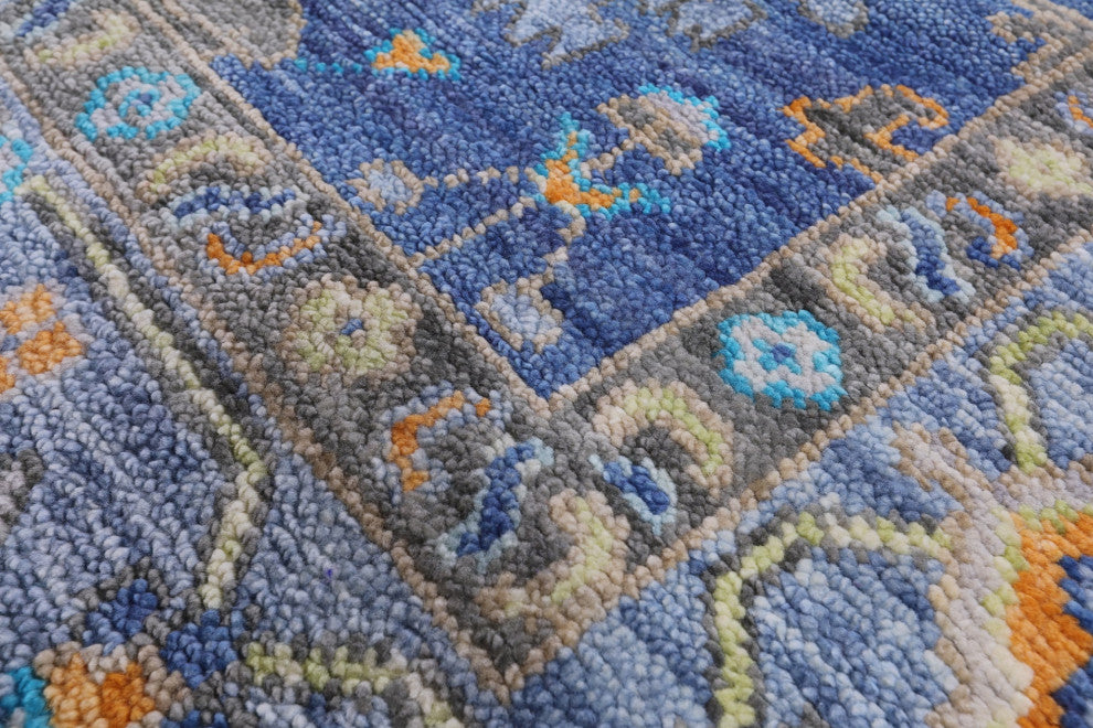 9' 3" X 12' 4" Turkish Oushak Hand Knotted Wool Rug - Q13601