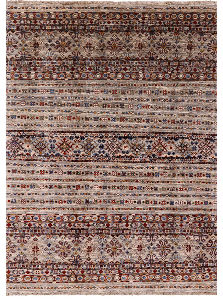 Khorjin Super Kazak Hand-Knotted Wool Rug 5' 0" X 6' 8" - Q12302