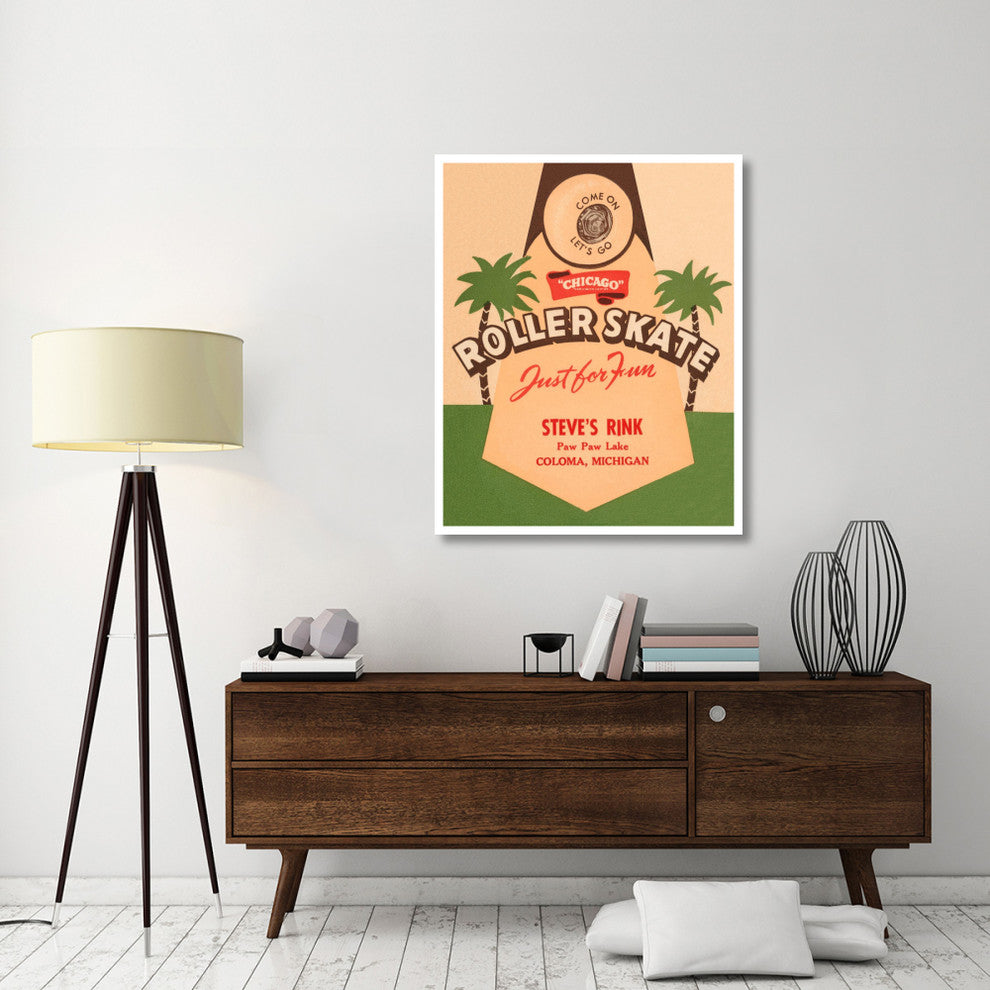 "Roller Skate Just for Fun" Digital Paper Print by Retrorollers, 37"x46"