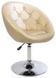 Antoinette Round Tufted Vanity Chair, Champagne Gold