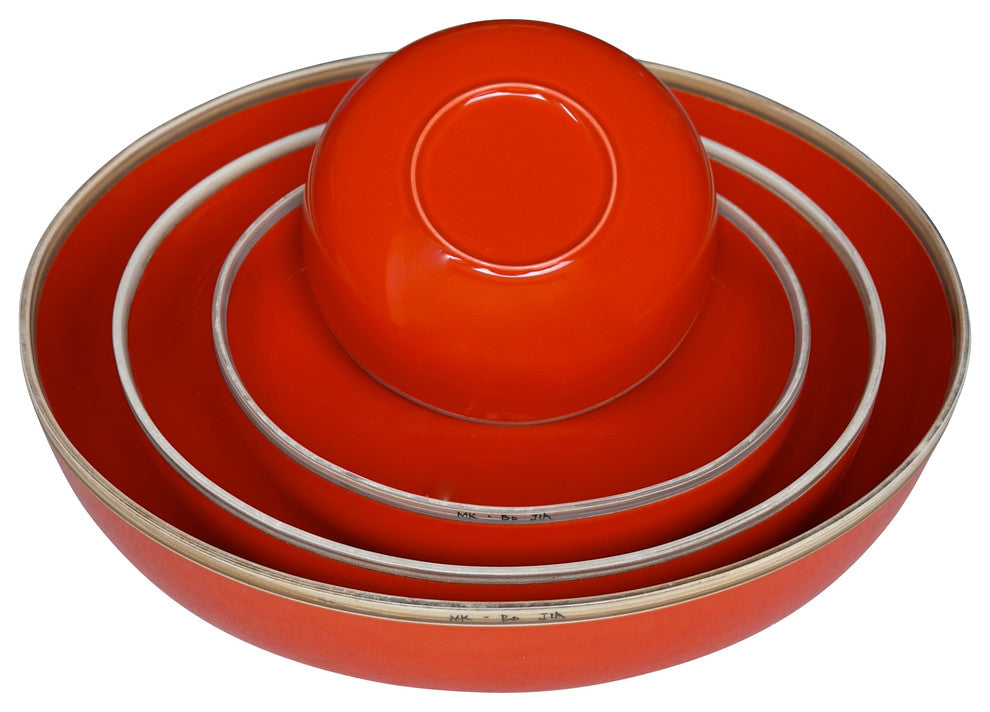 Coral Red Hermit Bowl, Medium