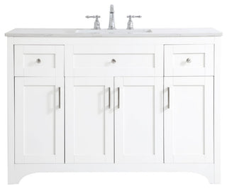 48" Single Bathroom Vanity, White