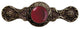 Victorian Jewel Pull Antique Brass/Red Carnelian
