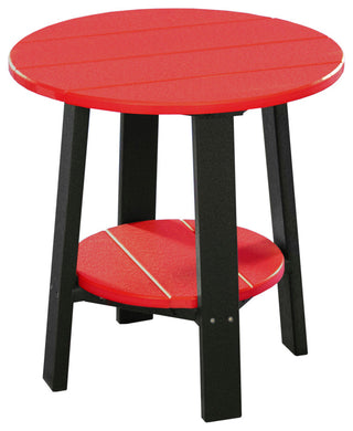 Poly Deluxe End Table, Red & Black