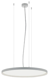 Bina Round Pendant, Direct Light, 24", White Finish