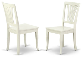 Shav3-Lwh-W 3Pc Round 42"Table And 2 Vertical Slatted Chairs