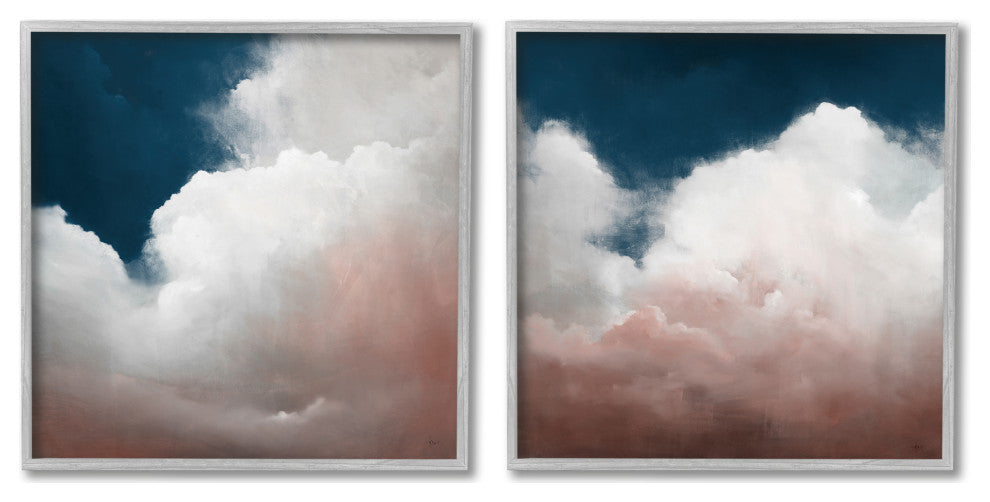 Flullfy Clouds Deep Blue Sky,17 x 17