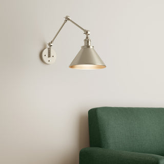 Edward 1 Light 10 in. Swing Arm Wall Lamp Plug In/Wall Mount