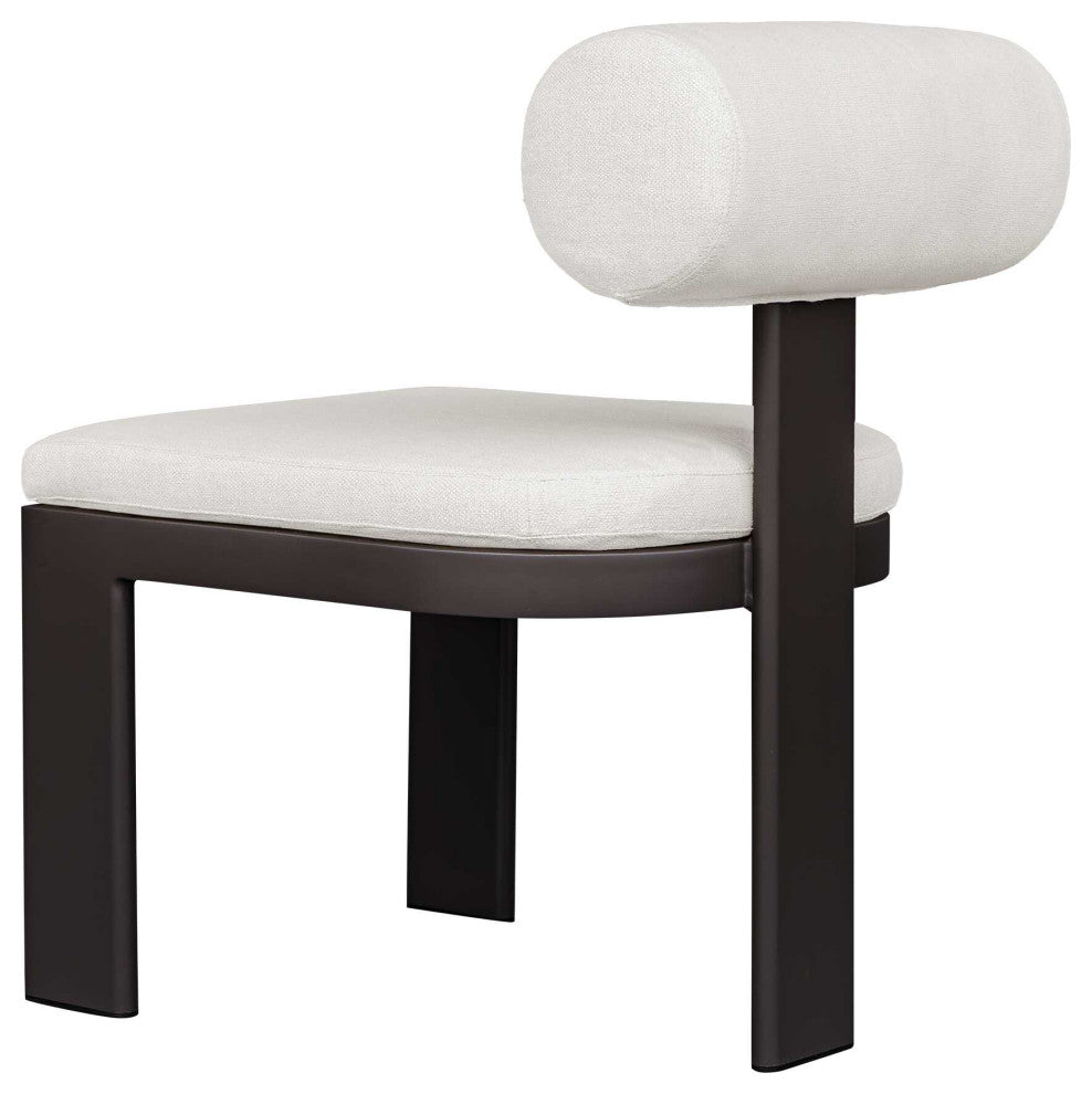 Uttermost Bolster Back White Outdoor Dining Chair