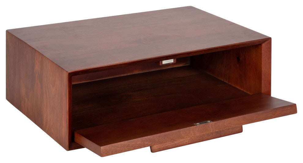 McCutcheon Wood Storage Shelf, Walnut Brown 18x12x6