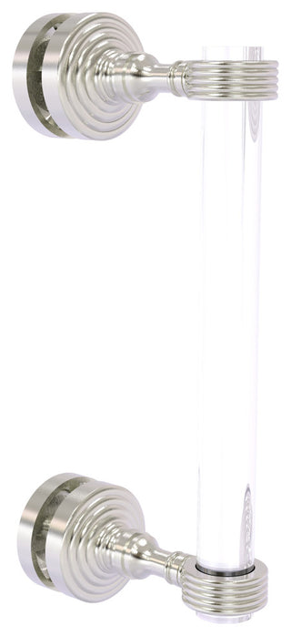 Pacific Grove 8" Groovy Accent Single Side Shower Door Pull, Satin Nickel