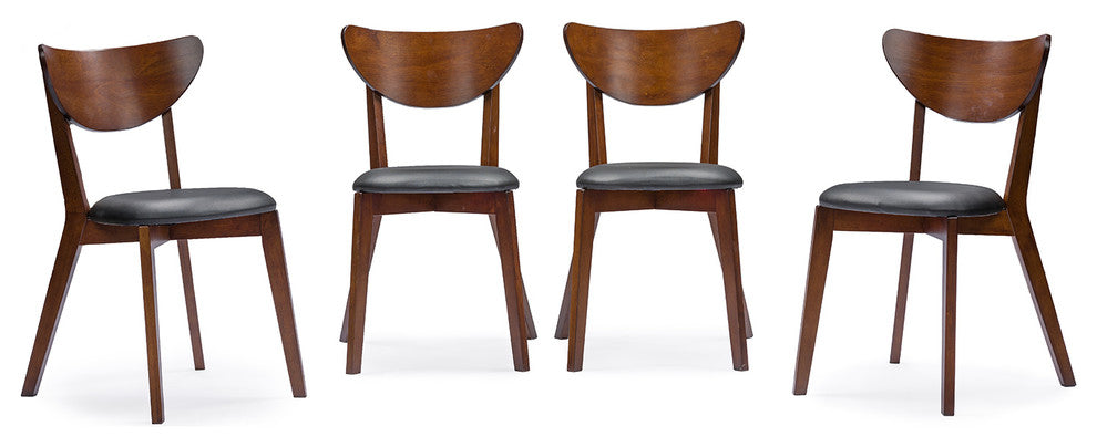 Sumner Mid-Century Style "Walnut" Brown 5-Piece Dining Set
